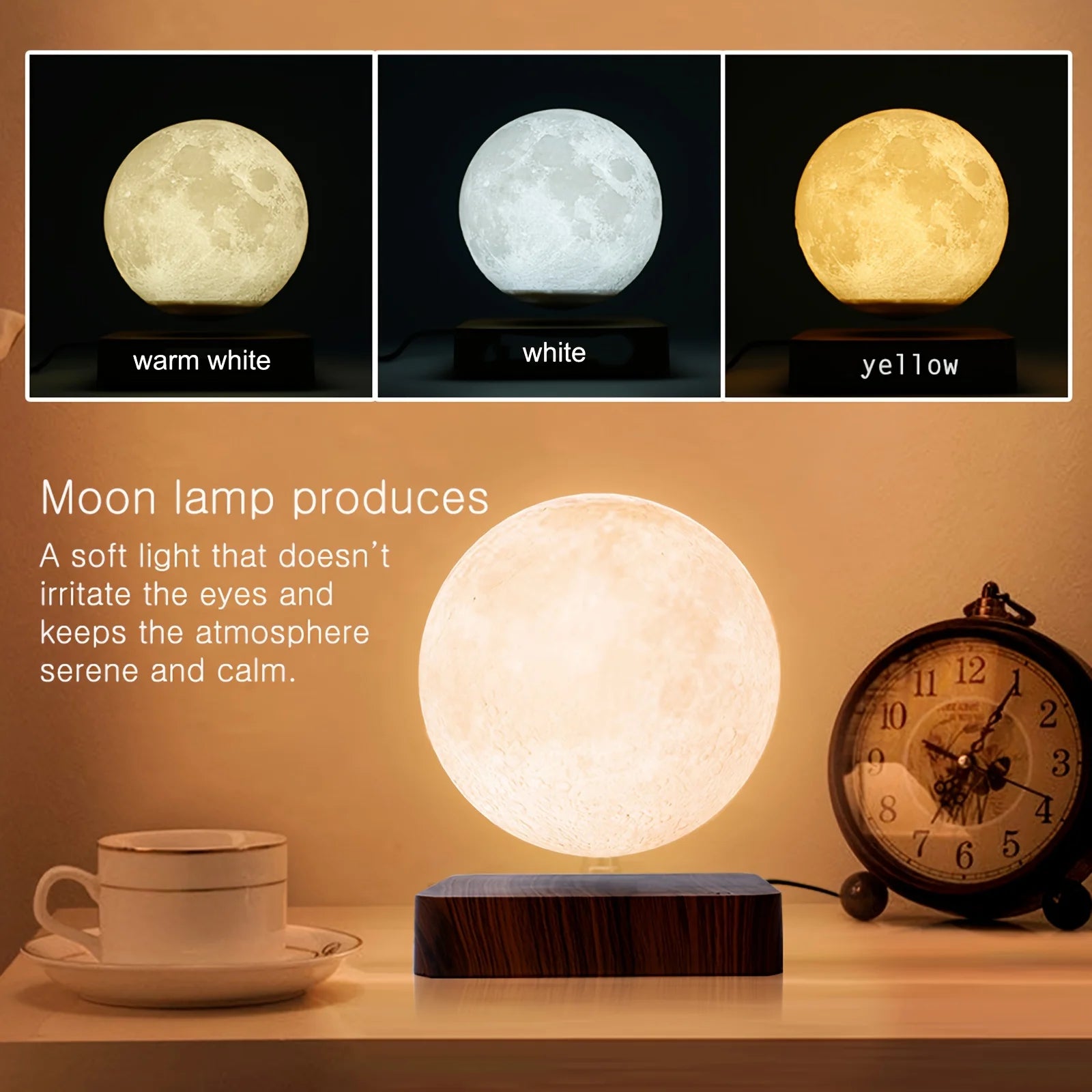 Magnetic Floating Moon Lamp with LED Light