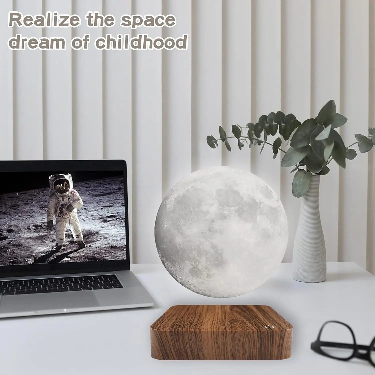 Magnetic Floating Moon Lamp with LED Light