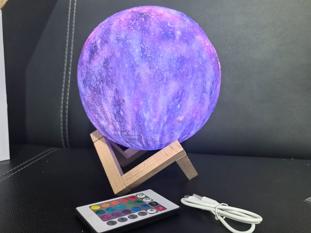 Moon, Galaxy, & Moonlight Lamps - Remote and Touch Control
