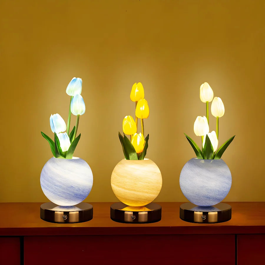 Tulip LED Night Light – USB Rechargeable Lamp