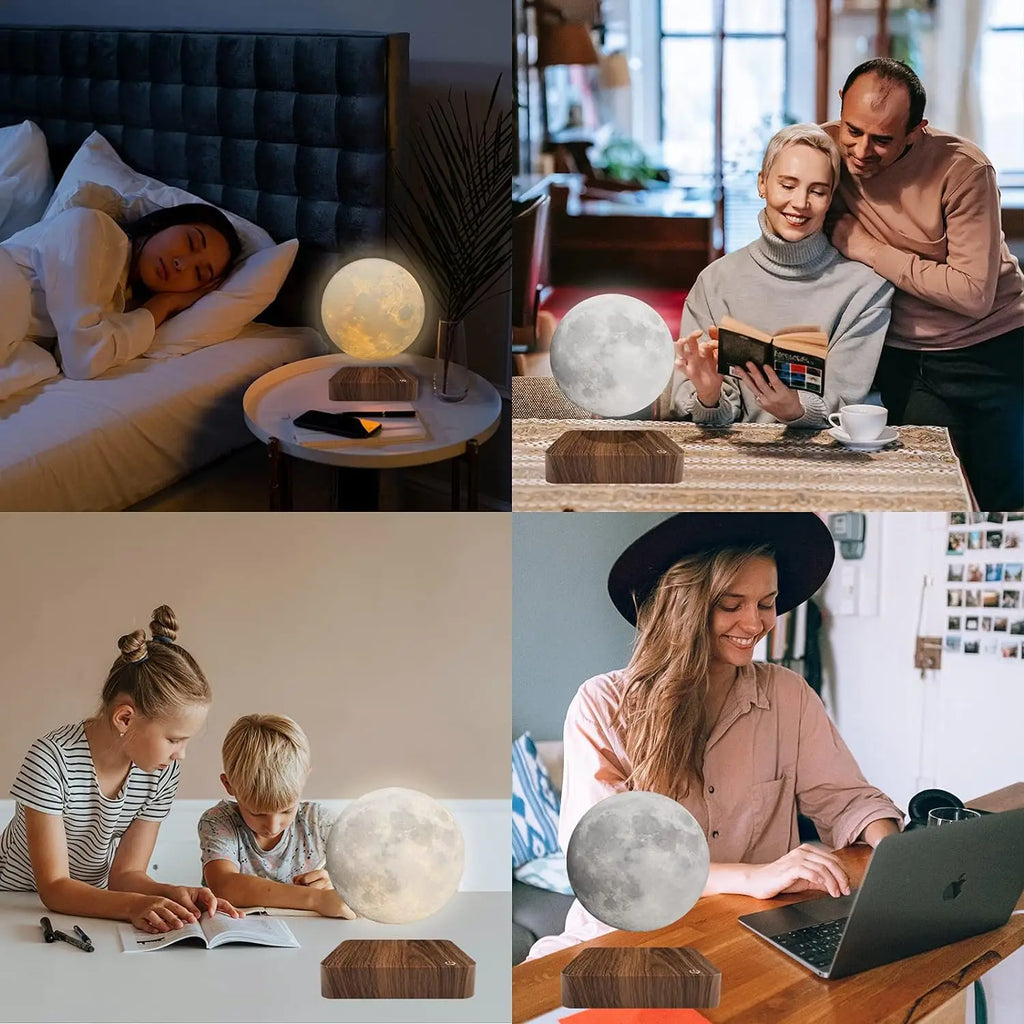 Magnetic Floating Moon Lamp with LED Light