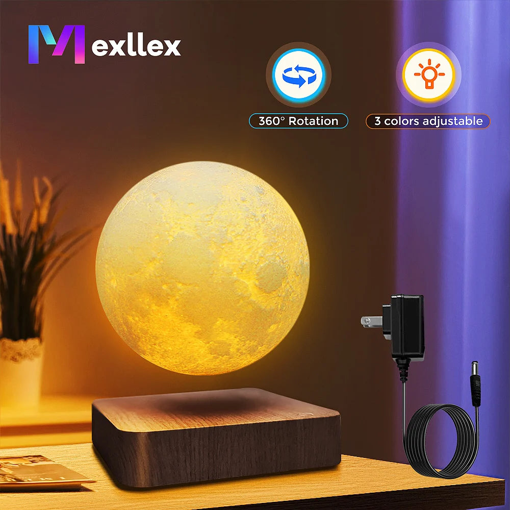 Magnetic Floating Moon Lamp with LED Light