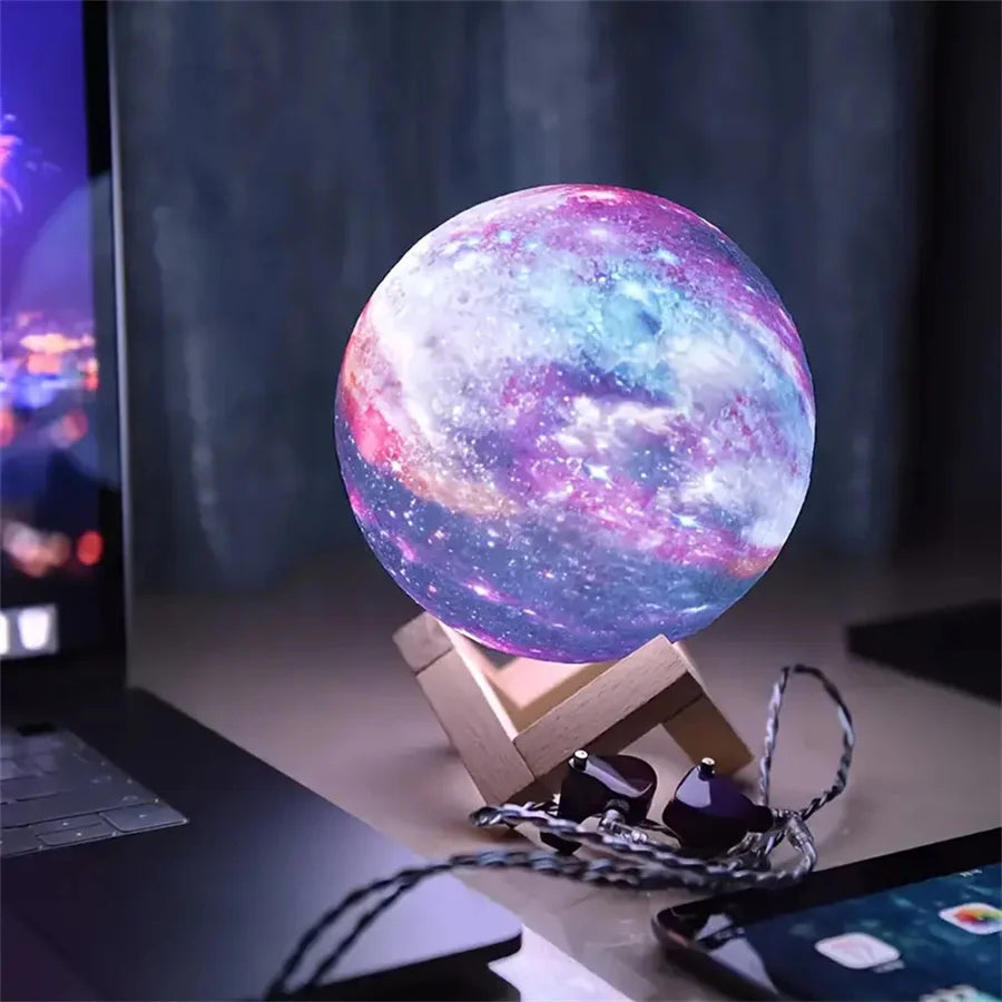 Moon, Galaxy, & Moonlight Lamps - Remote and Touch Control