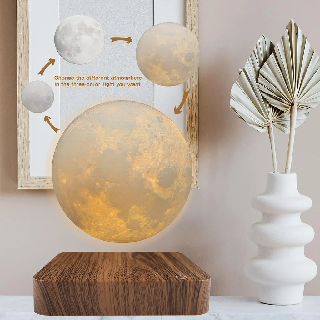 Magnetic Floating Moon Lamp with LED Light